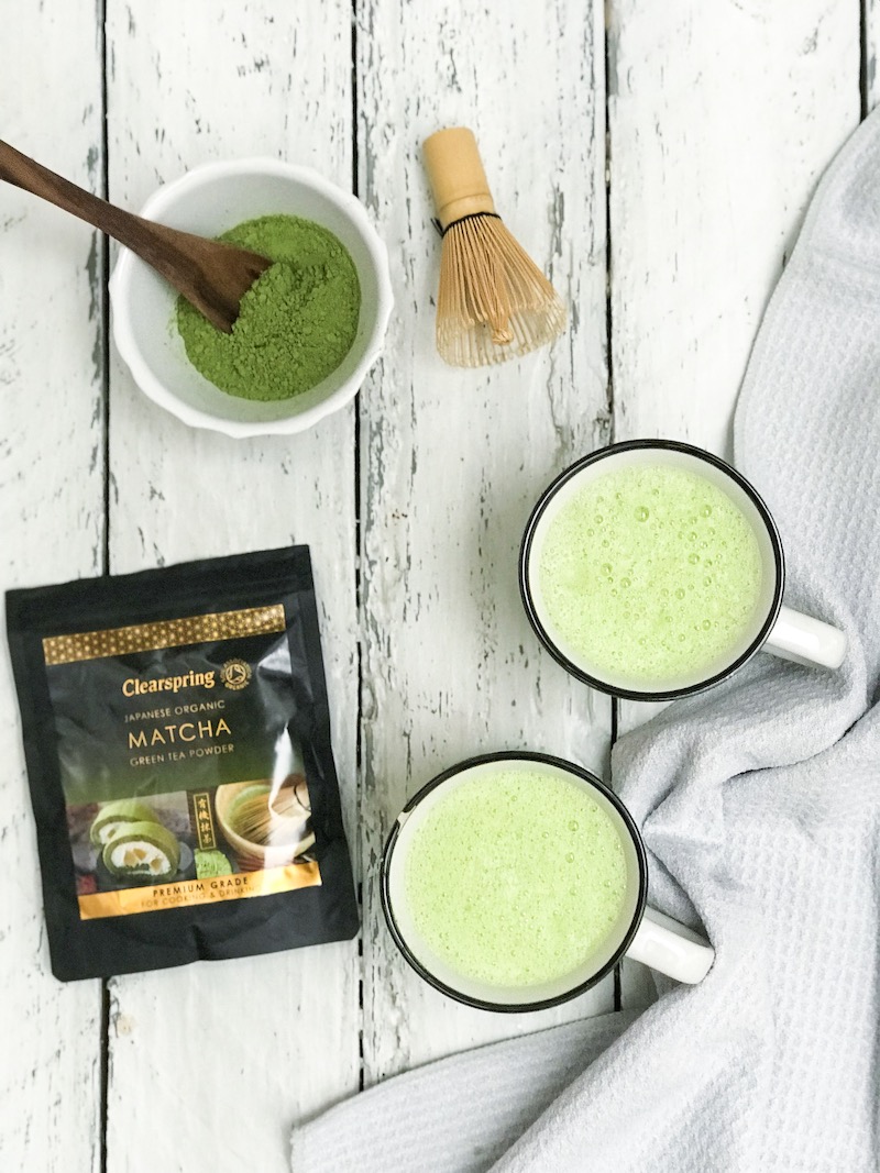 Vegan latte matcha